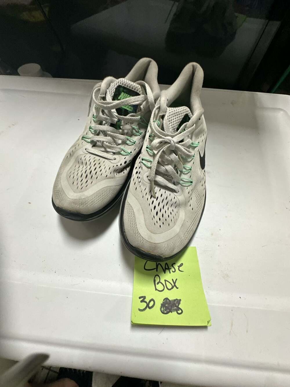 Nike Flex 2017 RN Running Shoes Gray Green Men's Size 10 898476-013